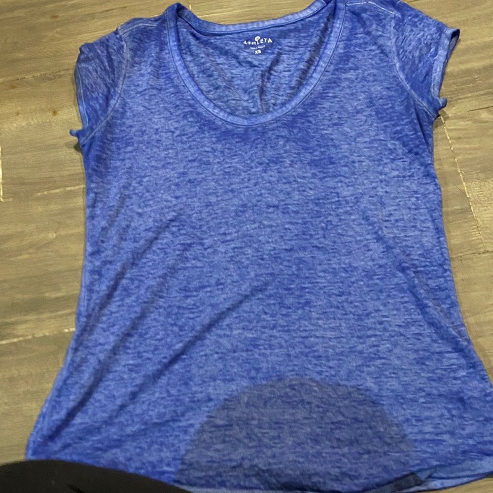 Athleta Vibrant Blue Short Sleeve Tee